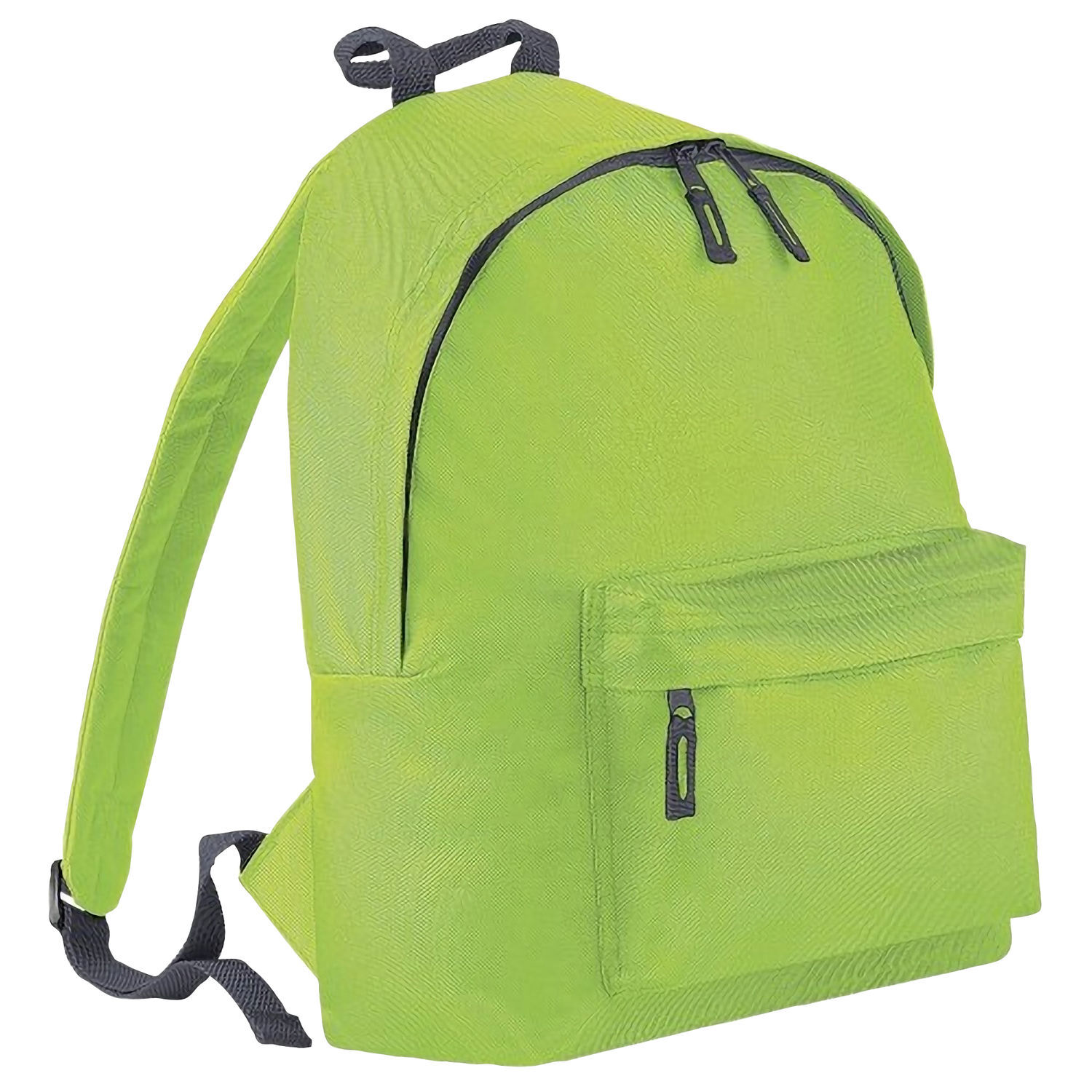 Bagbase Junior Fashion Backpack / Rucksack (14 Litres) (Pack Of 2) - Lime/Graphite