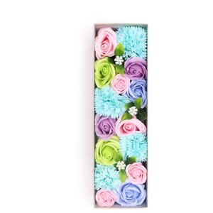 Baby Blessings Blue Soap Flowers Long Box Calming Bath Gift