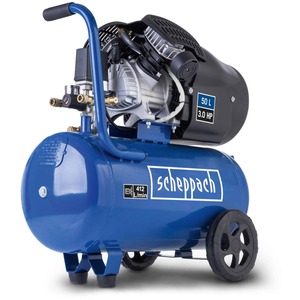 Scheppach HC53DC 50L Twin-Cylinder Air Compressor, 3.0HP, 10bar