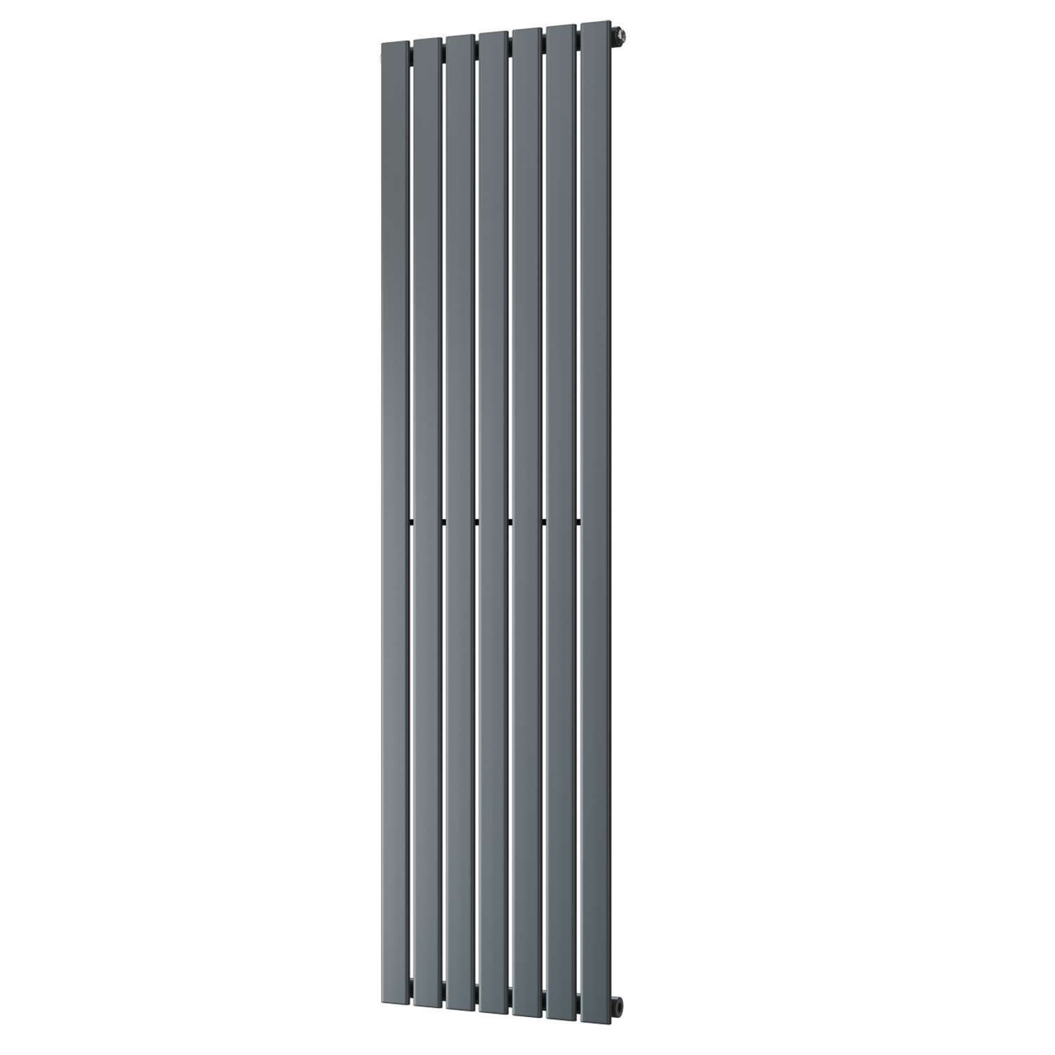 Uk Radiators Typhoon - Anthracite Horizontal Radiator Single Panel - Feet Included - Anthracite / 1800Mm / 476Mm