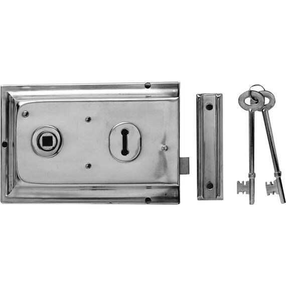 Yale P77 nightlatch 60mm backset Brasslux finish visi pack