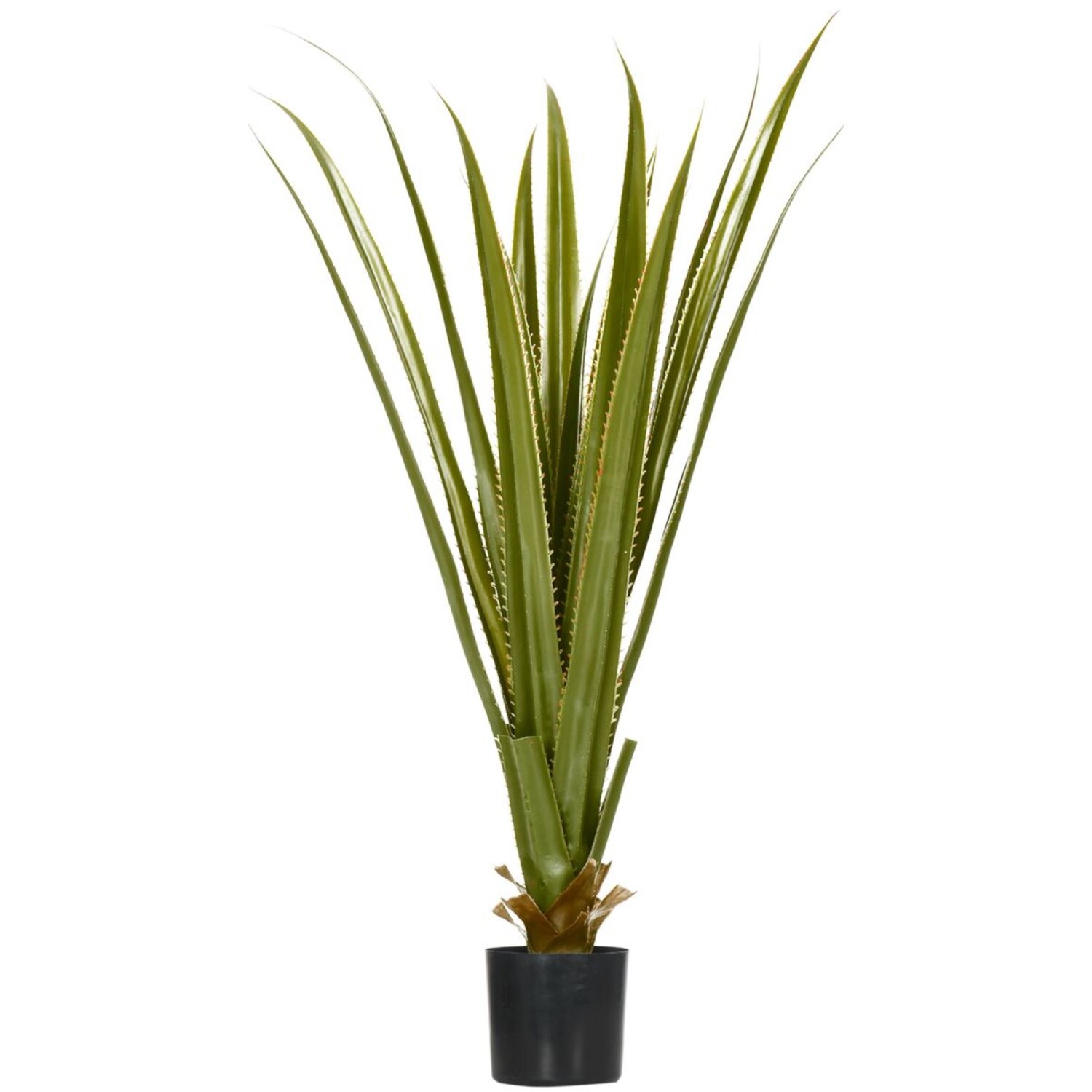 Dyzi Artificial Agave Plant For Tabletop With Cement-Filled Pot - Green