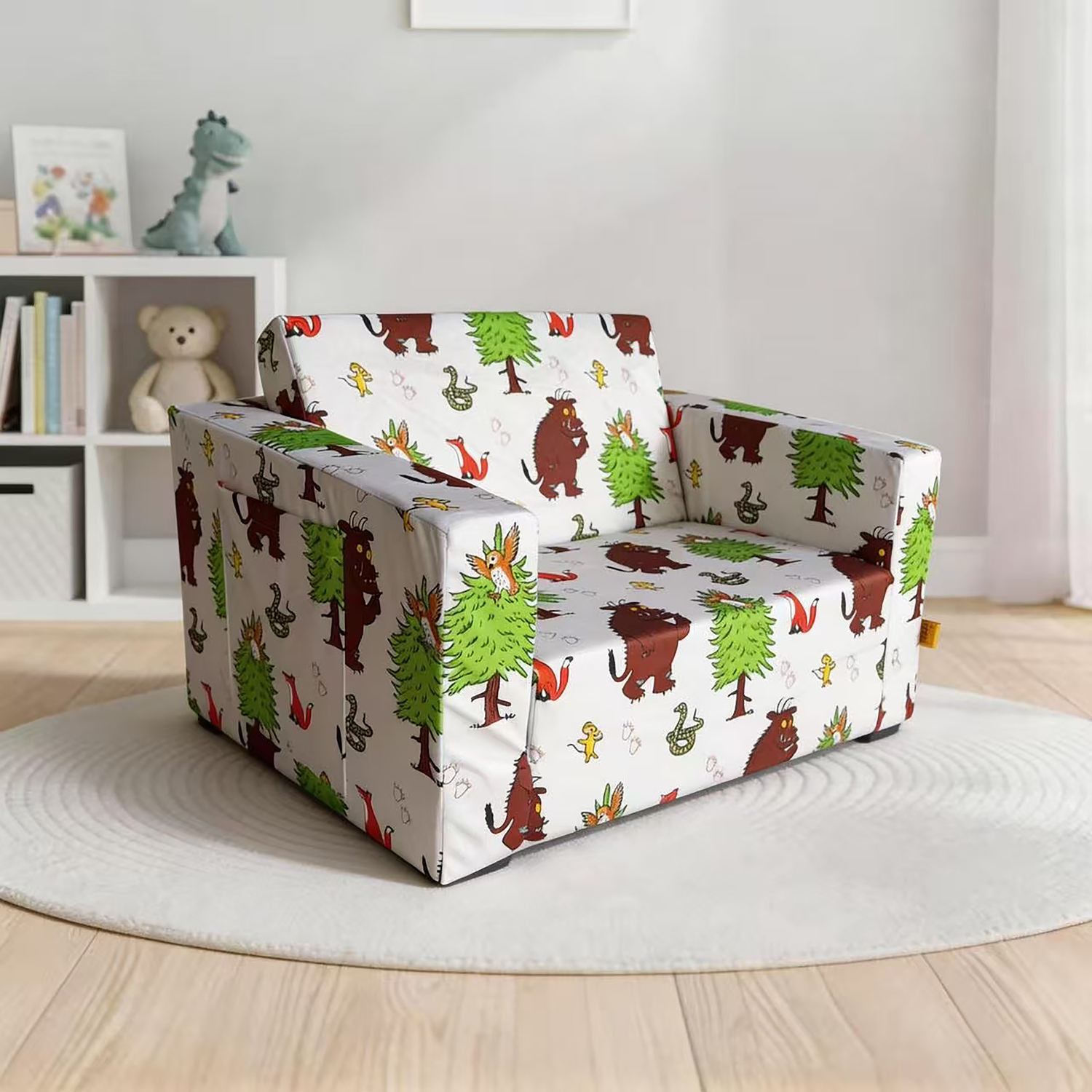 B&Q -  Gruffalo Fold Out Lounger Chair Convertible Kids Foam Chair Bed - Image 5