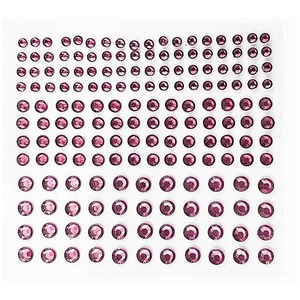 Sheet of 172 Purple Self Adhesive Acrylic Gem Stickers