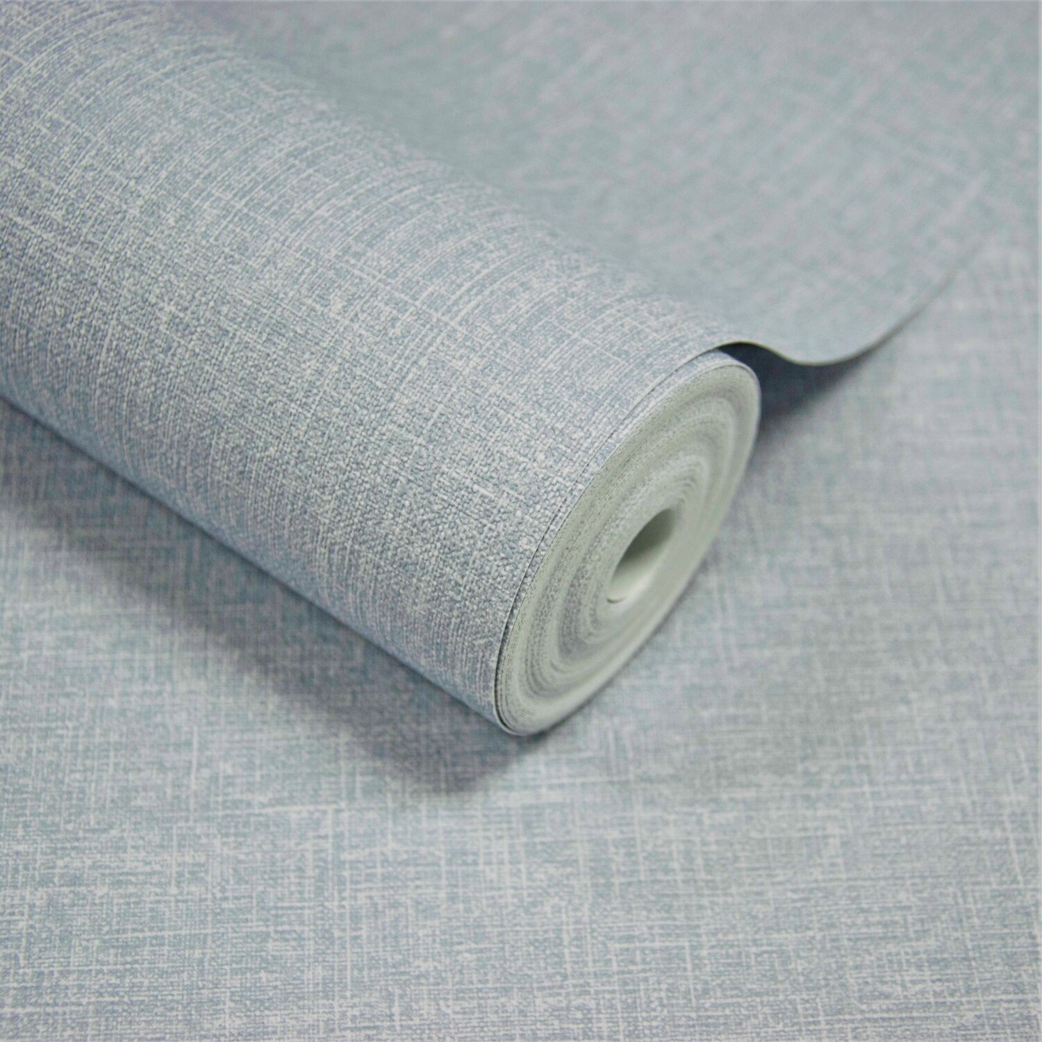 Grandeco Cirrus Antibacterial Light Blue Wallpaper - Linen Textured - Pure & Protect Coating - Image 4