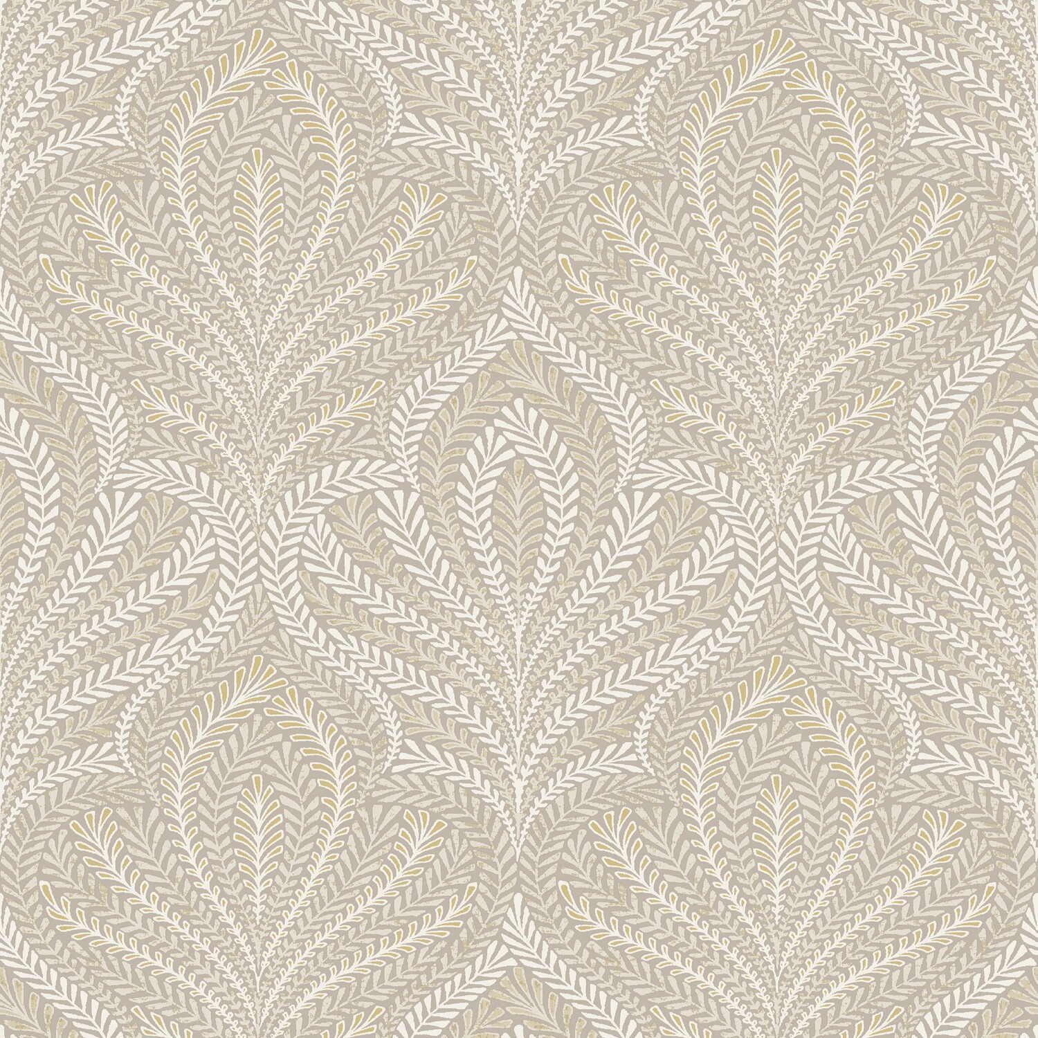 Margot Ornamental Filigree Metallic Damask Textured Wallpaper