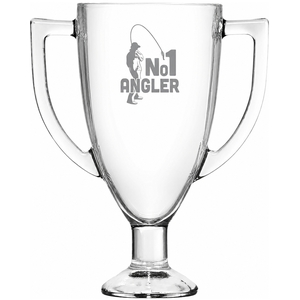 No 1 Angler Fishing Trophy Pint Glass