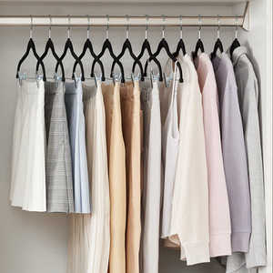 SONGMICS Velvet Trouser Hangers with Clips, Non-Slip, Space-Saving