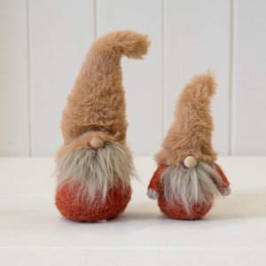 Bright Orange Fabric Gonk with Furry Hat