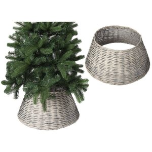 Grey Willow Christmas Tree Skirt Grey