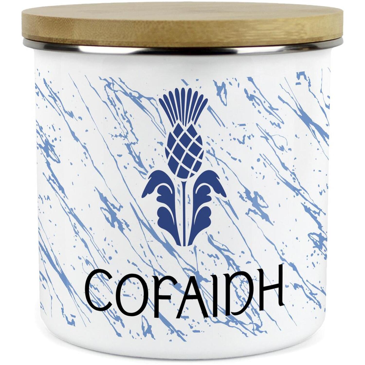 Purely Home Scottish Thistle Large Kitchen Storage Canister (Scottish) - White