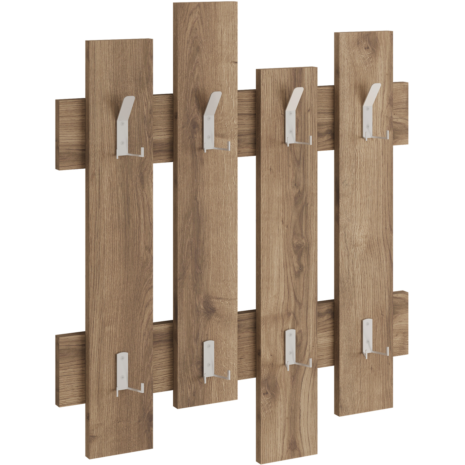 Wave 8 Hook Coat Hanger Dark Oak Effect Decortie - Image 4