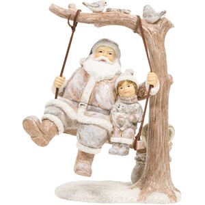Scandi Santa On Swing Decoration