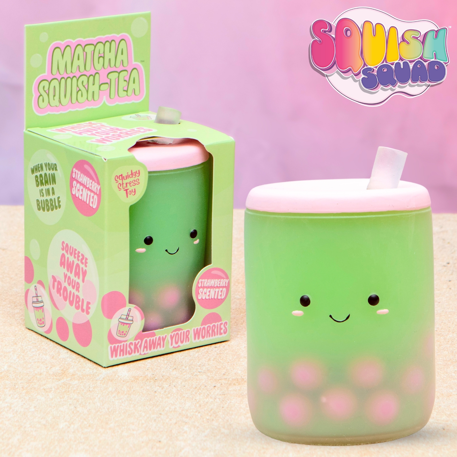 Stress Toy - Matcha Squish-Tea - White