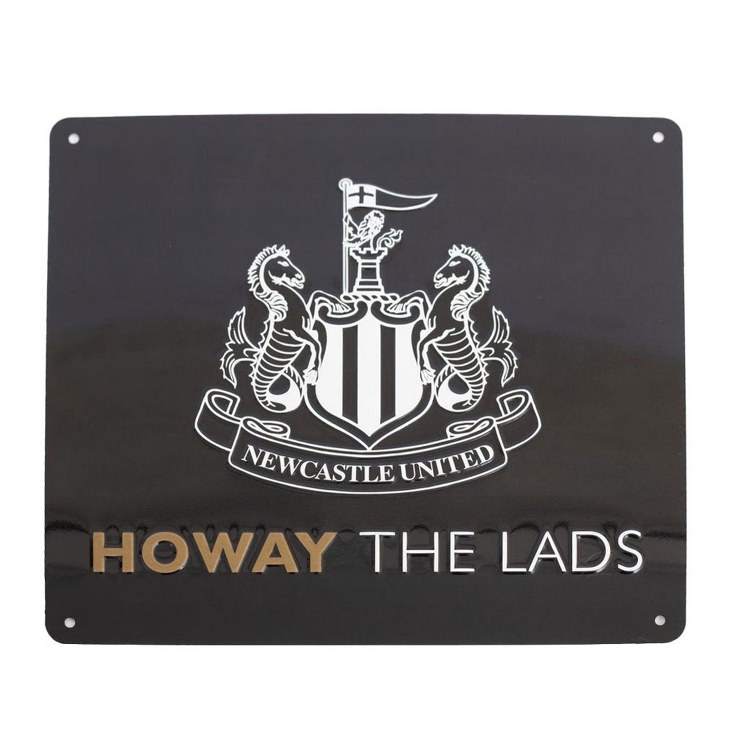 Newcastle United Fc Howay The Lads Tunnel Sign - Black/White
