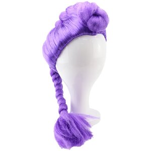 Girls Pop Singer Costume Purple Braid Wig Set Kids Fancy Dress Idol Stage Outfit Halloween