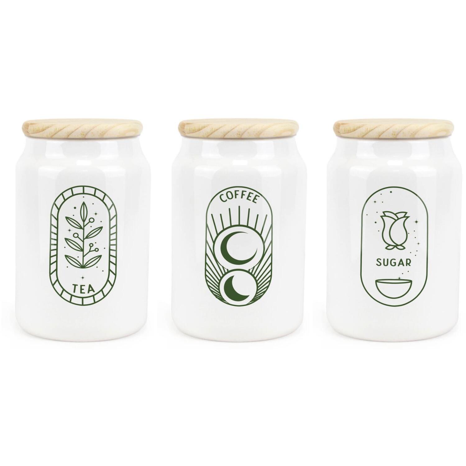 B&Q - Purely HomeBoho MinimalismTeaCoffee & Sugar CanisterKitchen Storage Jars - Image 2