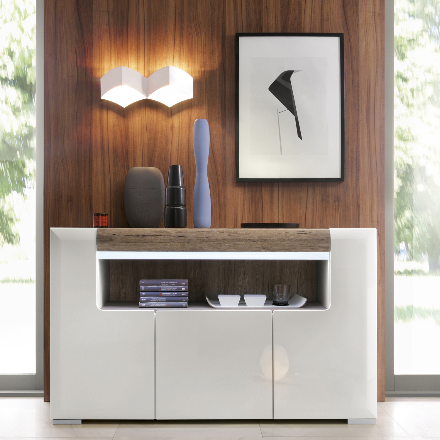 Furniture To Go Florence Toronto 3 Door Single Shelf Sideboard - Image 2