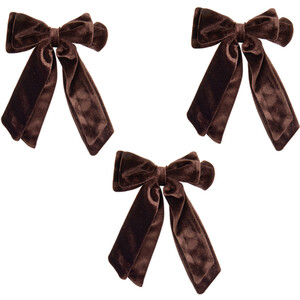 Pack of 3 Velvet Bow Christmas Tree Clip