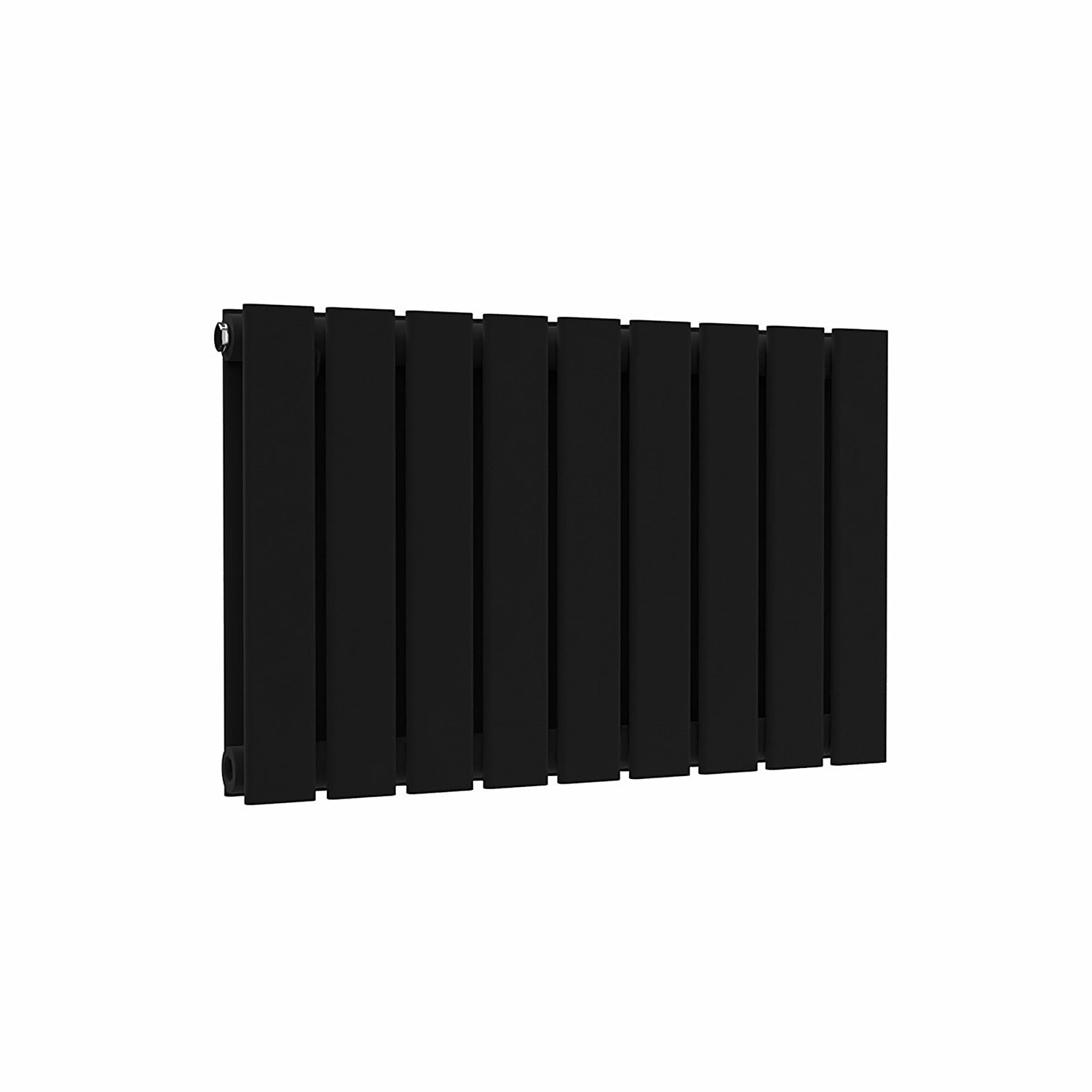 Lux Heat Flat Horizontal Radiator - Black - 400 Mm X 630 Mm (Double) - Black - Image 2