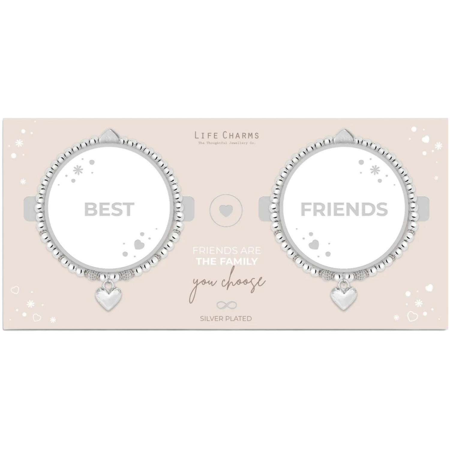 B&Q - Best Friends Gift Boxed Set Of BraceletsMatching Silver Plated Hypoallergenic PairOne Size - Image 2