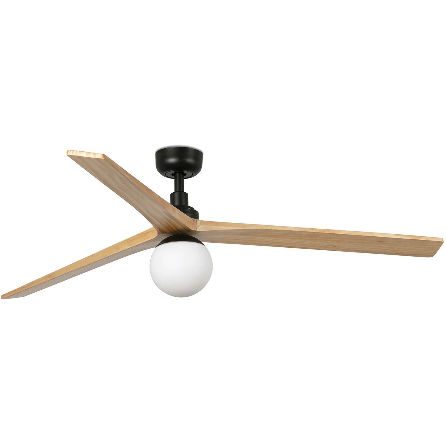 Netlighting Unisex Multicolor Klim Black Light Pine Wood Ceiling Fan Dc E27 6 Speed Large - Image 2