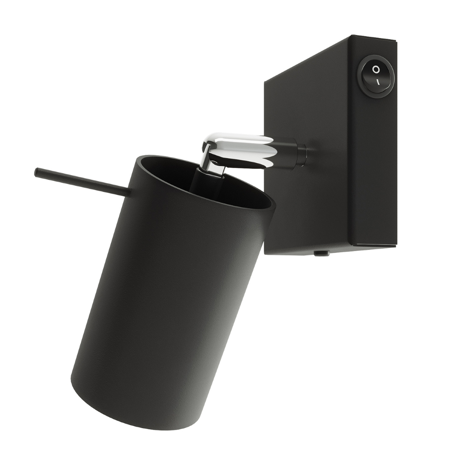 Sollux Lighting Wall Lamp Ring White With A Switch - Black