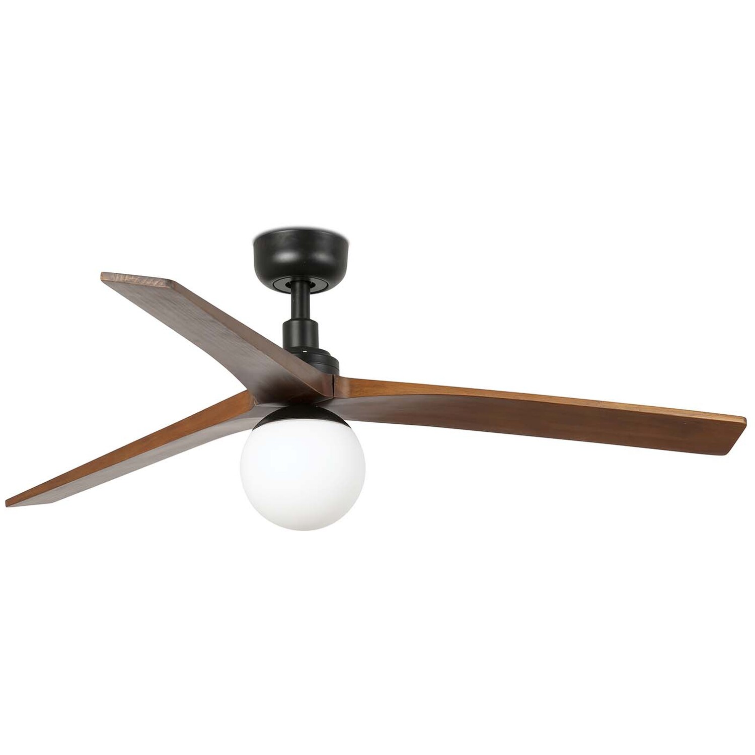 Netlighting Unisex Black Klim Walnut Dc Ceiling Fan E27 6 Speed Medium - Image 2