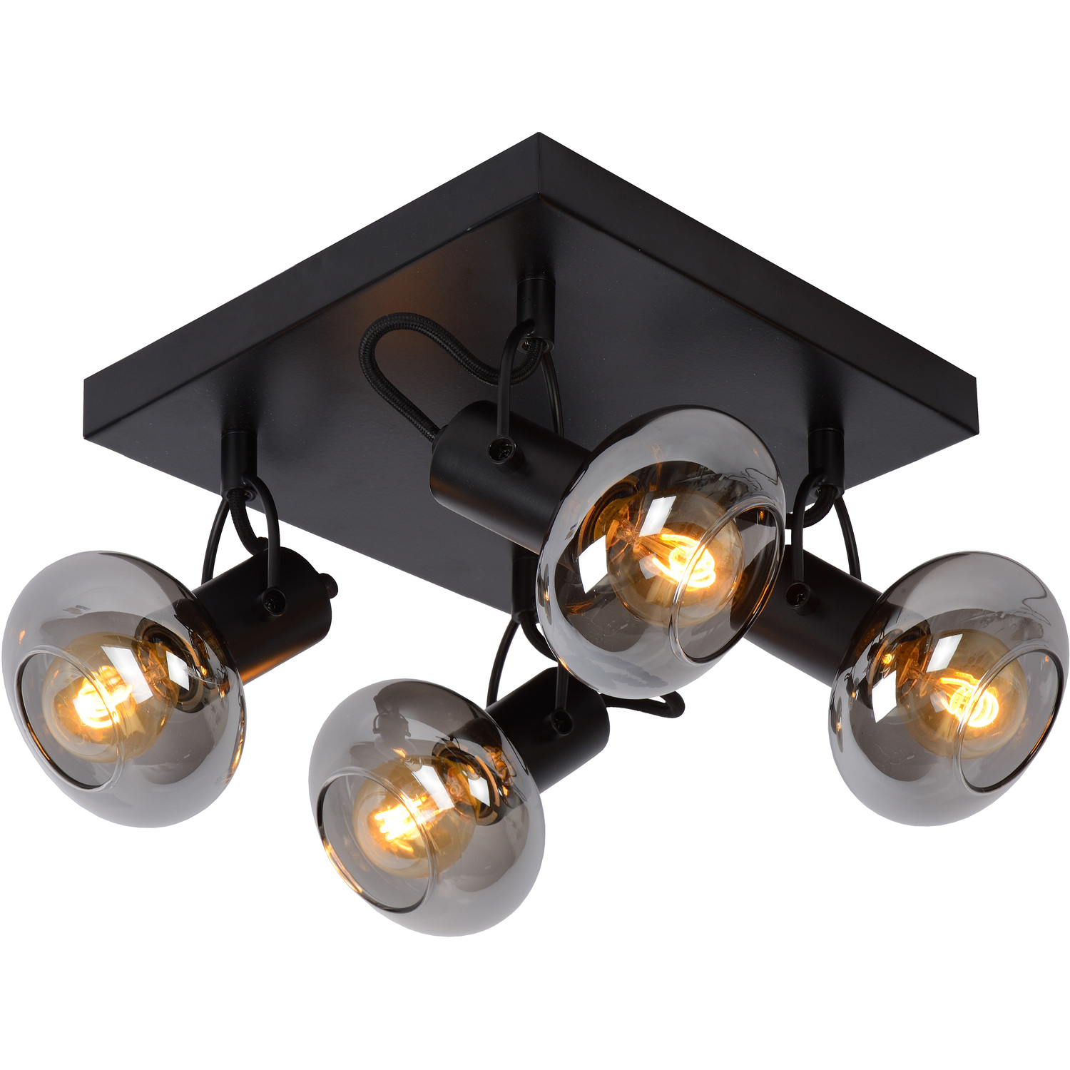 Madee Modern Ceiling Spotlight - 4xE14 - Black - Image 2
