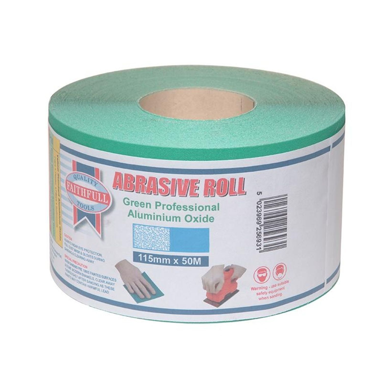 Faithfull 115Mm Green Aluminium Oxide Paper Roll A - Multi Colour