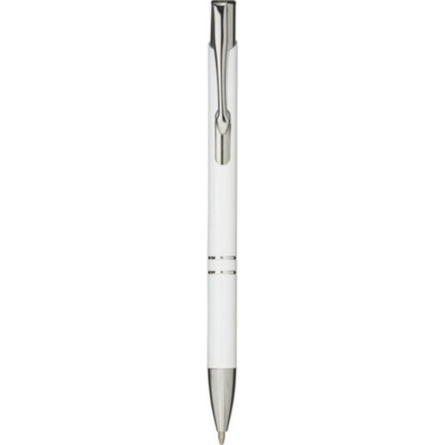 Bullet Moneta Aluminium Ballpoint Pen - White