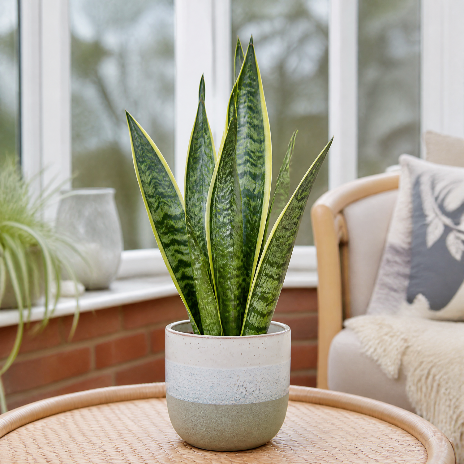 Plants By Post Sansevieria Superba Snake Plant A - Grey Stoneware