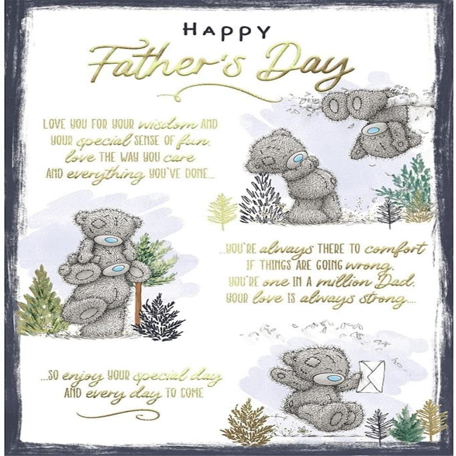 Bears Outdoors Father's Day Poem One in a Million Card - Image 2