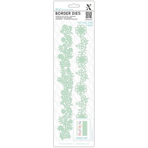 Xcut Border Dies, Floral Borders, 2 Pieces, Carbon Steel, Art & Craft, Cutting