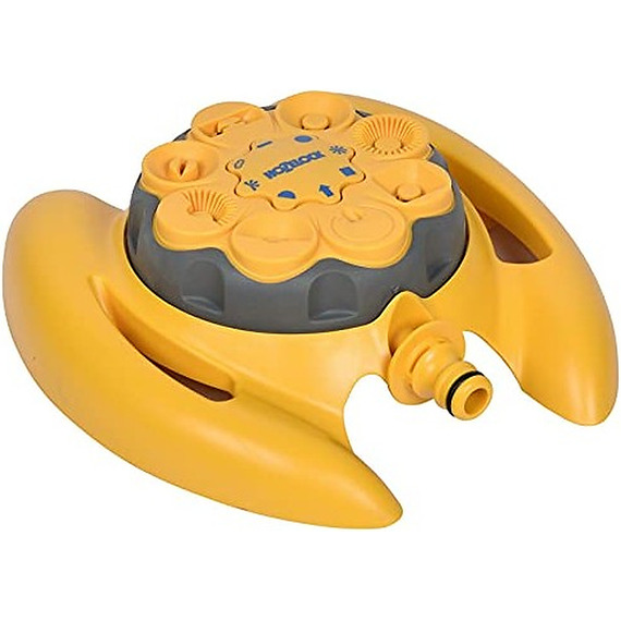 Hozelock Vortex 8 Dial Sprinkler 2515 with soft-touch grip and 8 spray patterns.