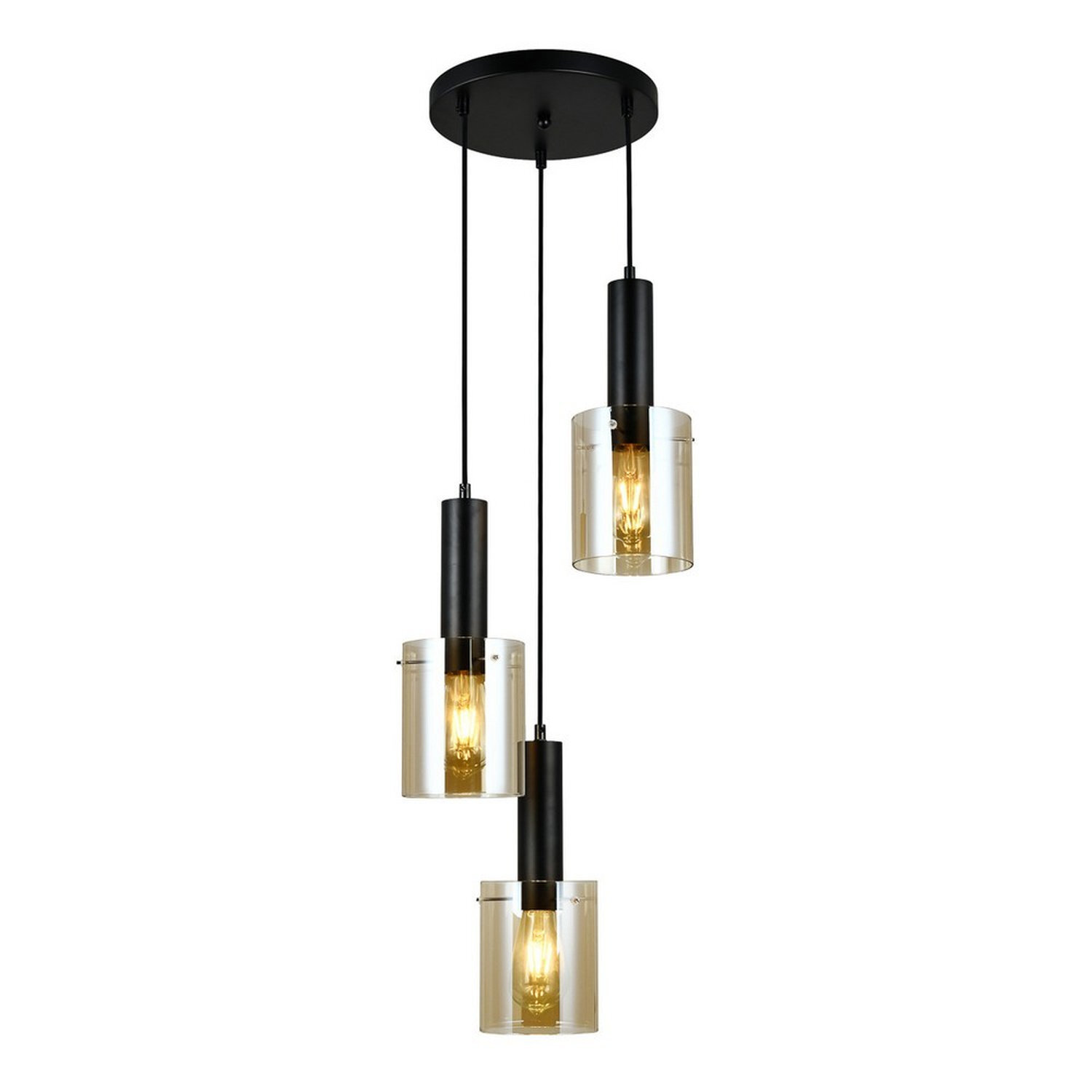 Italux Lighting Modern Pendant Light Black X - Black