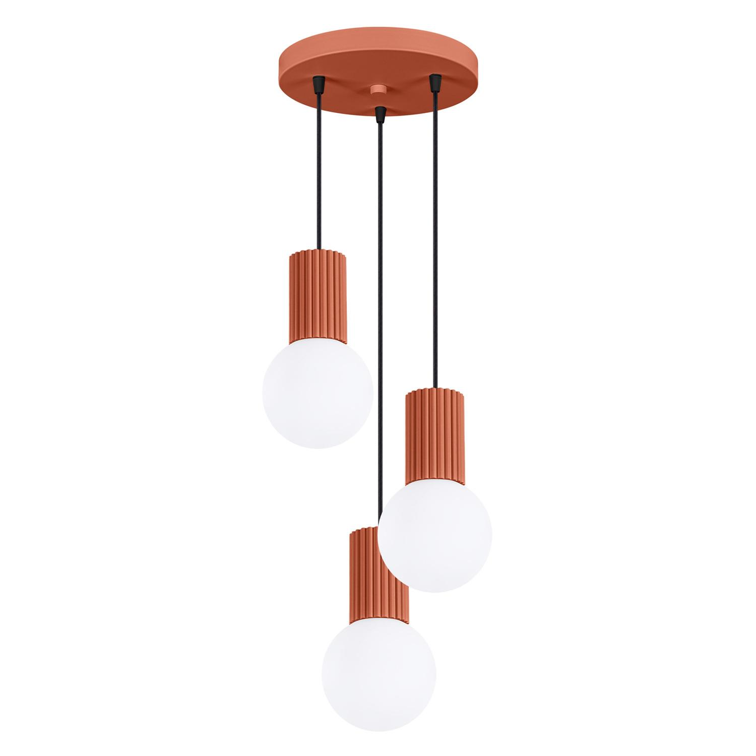 Sollux Lighting Pendant Lamp Halo 3P Red Ochra - Red Ochre