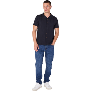 Textured Short Sleeve Resort Collar Shirt