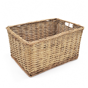 Medium Handmade Open Top Wicker Hamper Gift Storage Basket