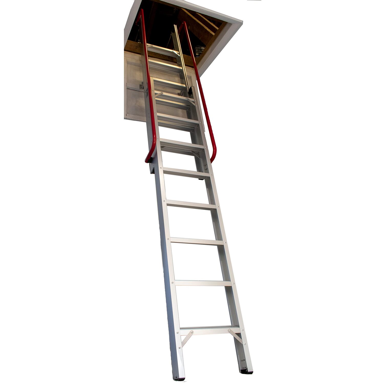 Bps Grand Sliding Loft Ladder 2.31-3.25M - Aluminium - Twin Handrails - 200Kg - Image 2