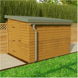 Galeco Galvanised Steel Gutter Shed Pack, 6ft x 4ft to 10ft x 8ft