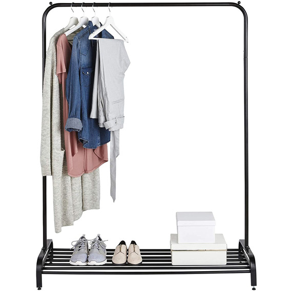 Clothes Rail With Shoe Shelf Easy Assembly Storage Solution