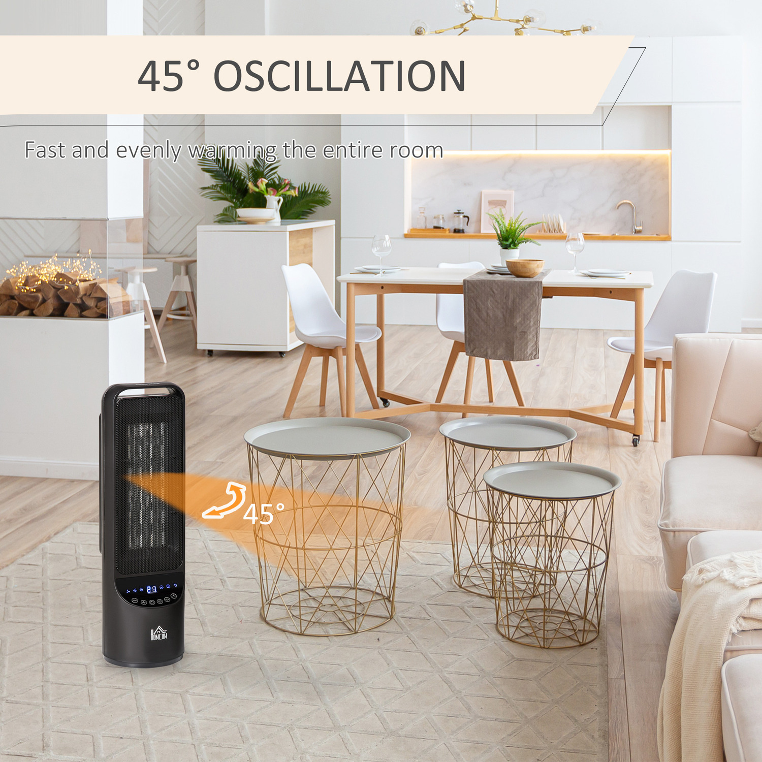 Indoor Space Heater with LED Display
