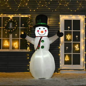 HOMCOM 6.5ft Christmas Inflatable Snowman LED