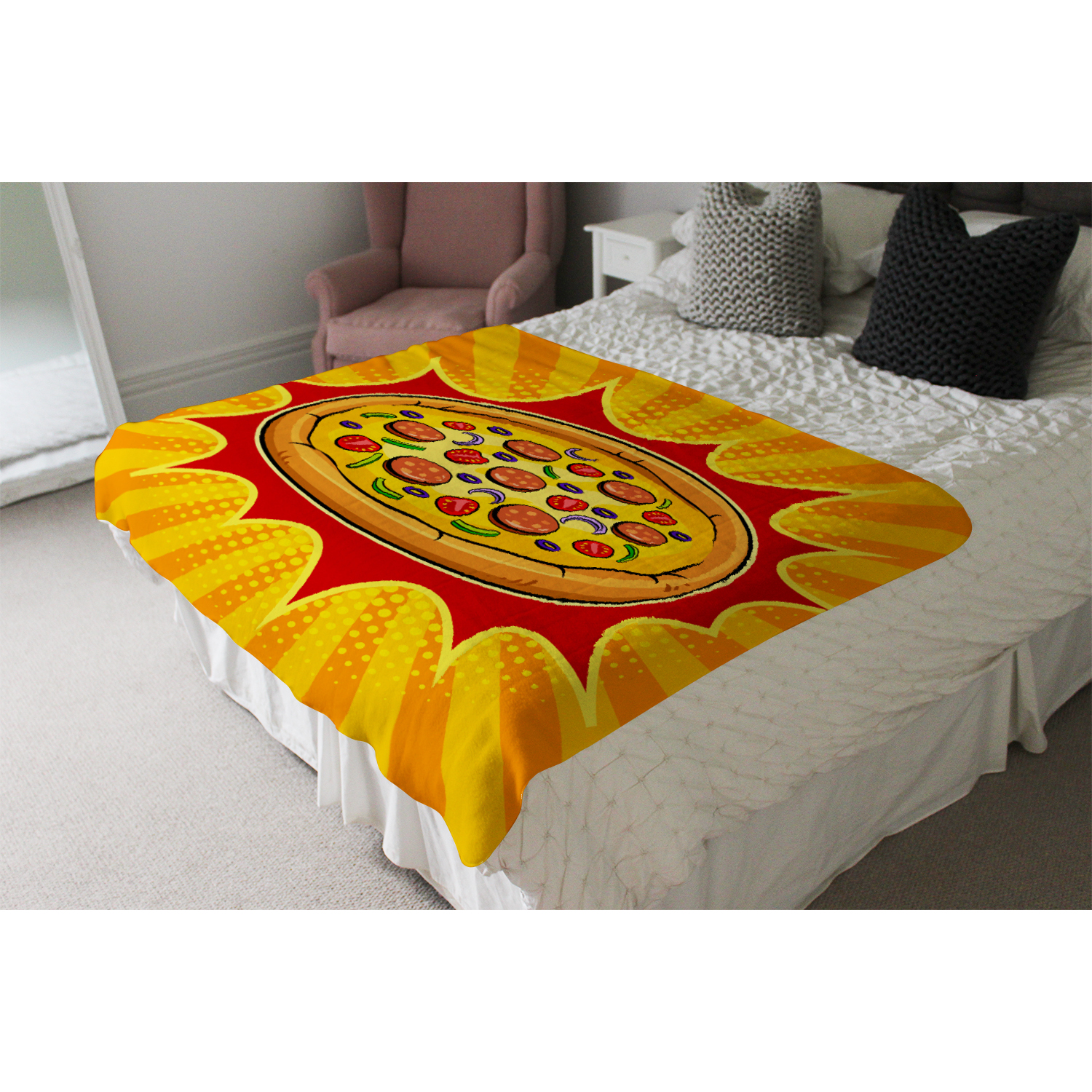 Art Retro Blanket - Yellow