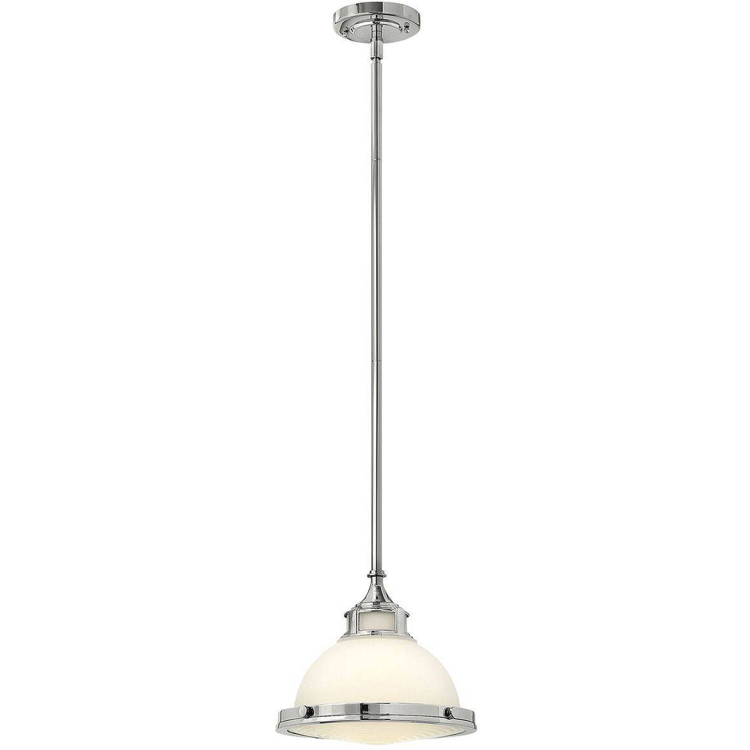Amelia 1 Light Dome Ceiling Mini Pendant Chrome, E27 - Chrome