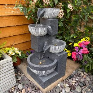 Eclipse 4 Bowl Solar Powered Water Feature
