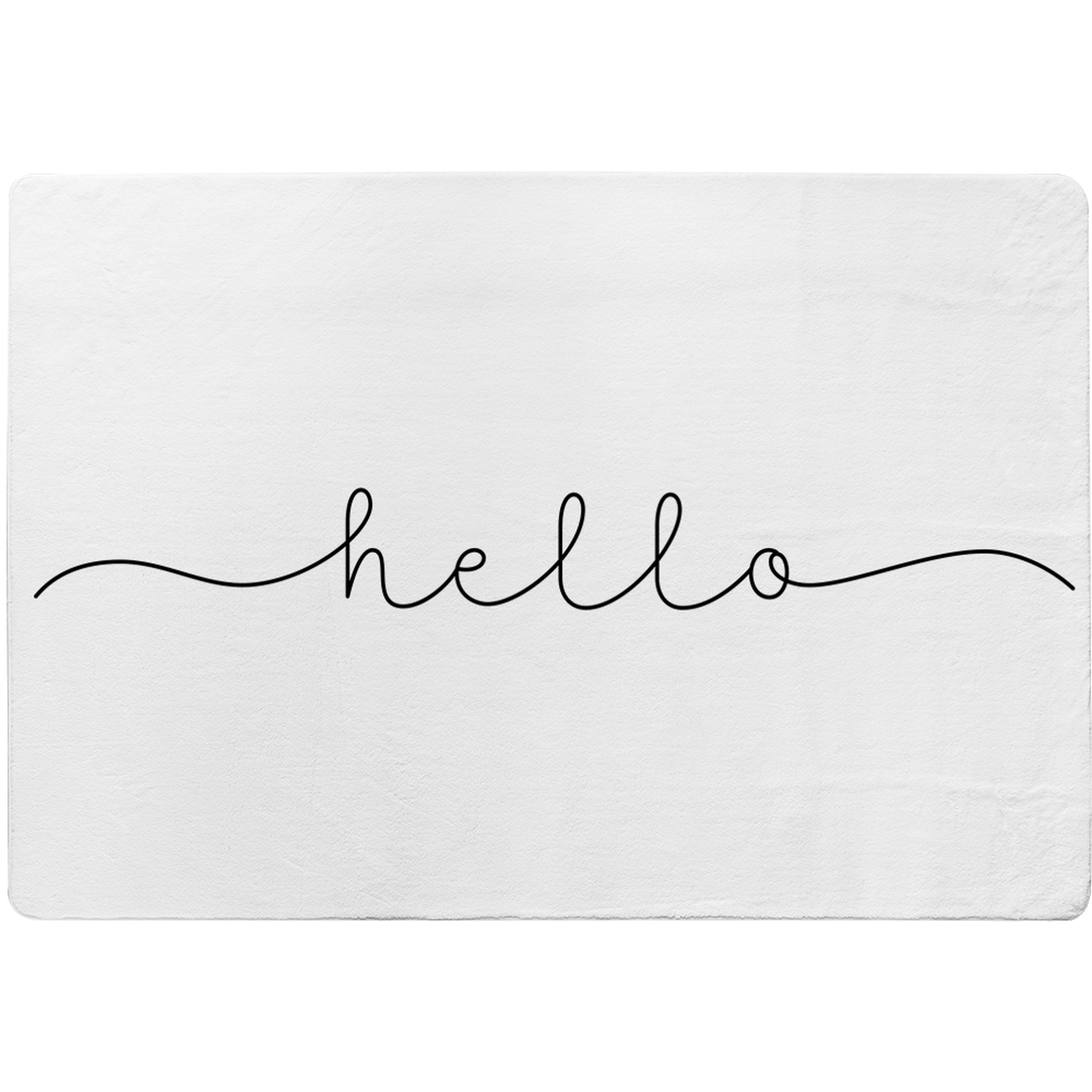 Text Hello Designer Rug - White / 200cm thumbnail