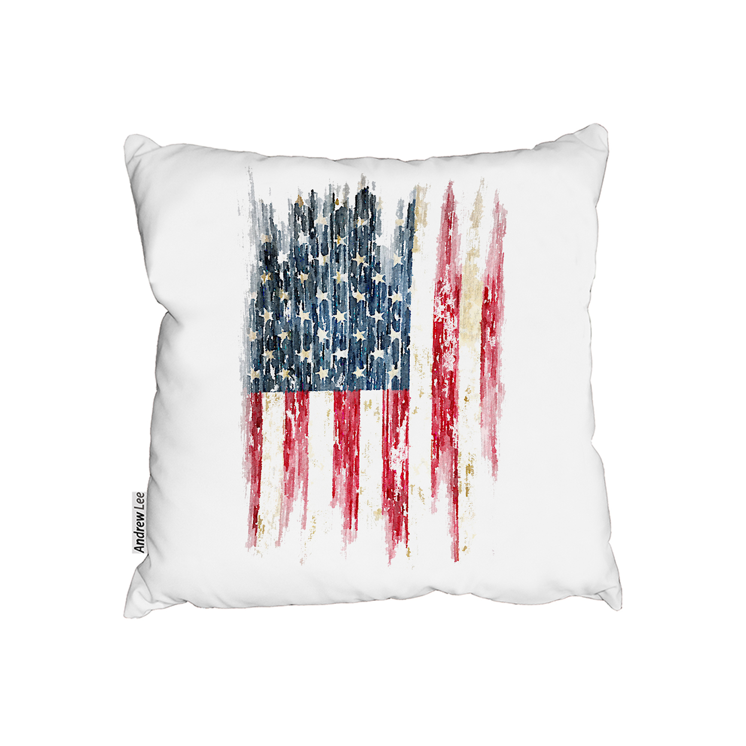 American Grunge Flag Cushion - Red / 60cm