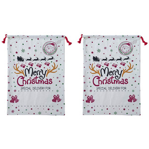 Set of 2 Personalised Christmas Gift Sacks